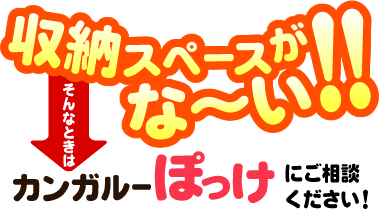 収納スペースがな〜い!!